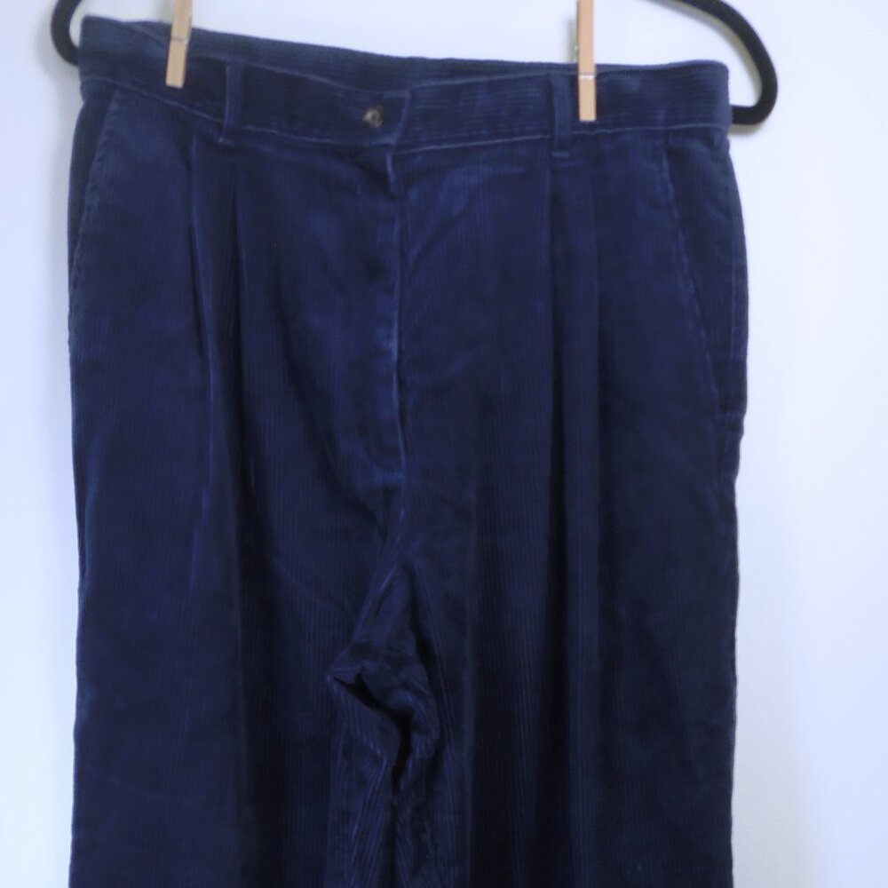Woolrich Women's 12 Blue Corduroy Pants Pockets and Belt Loops VTG These slack
